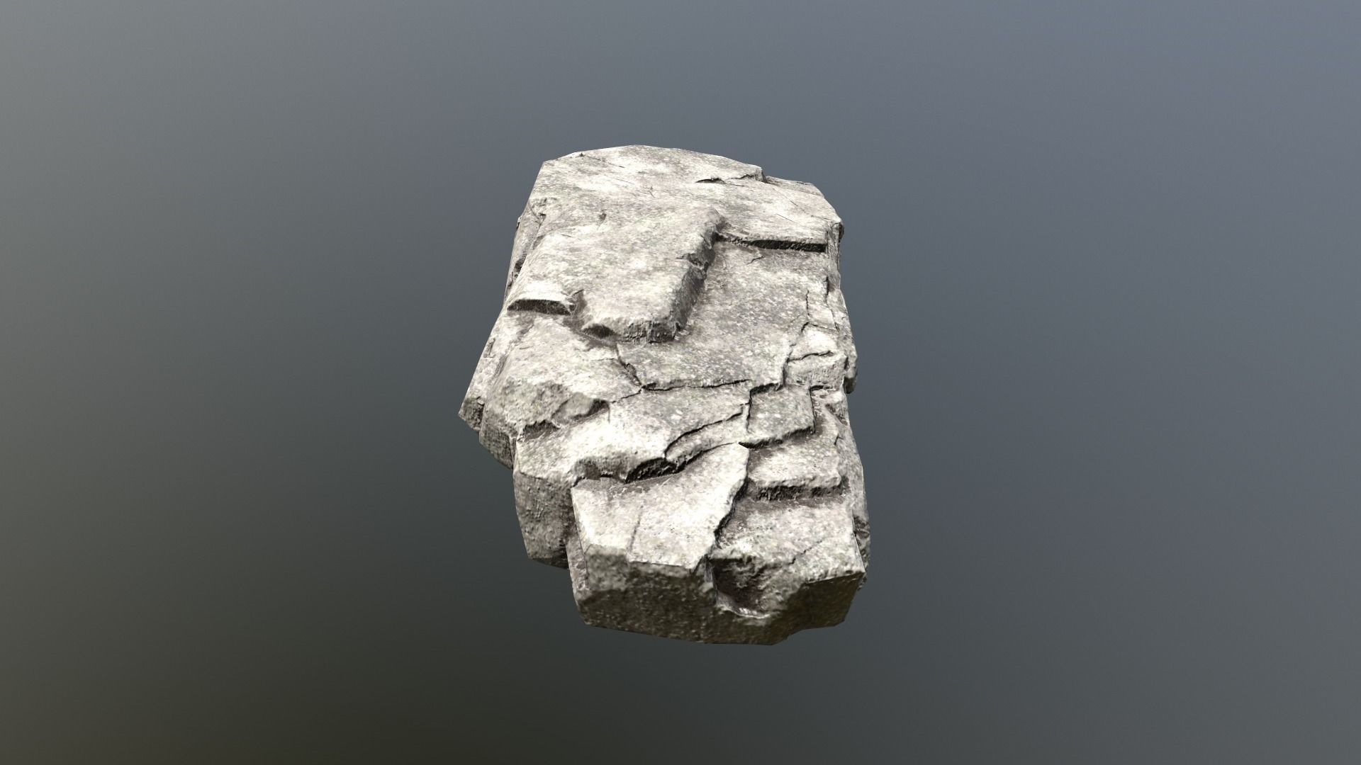 Rock Set stone sculpture Low-poly 3D model_19