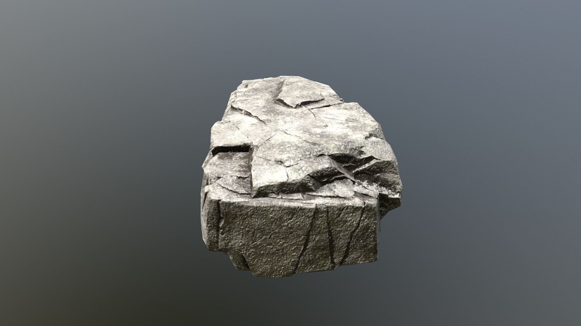 Rock Set stone sculpture Low-poly 3D model_20