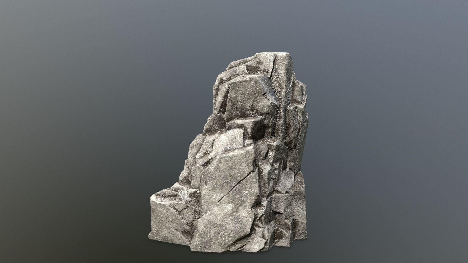 Rock Set stone sculpture Low-poly 3D model_9