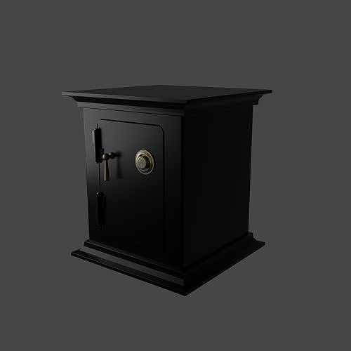 Vault Safe Rigged Animated Low-poly 3D model
