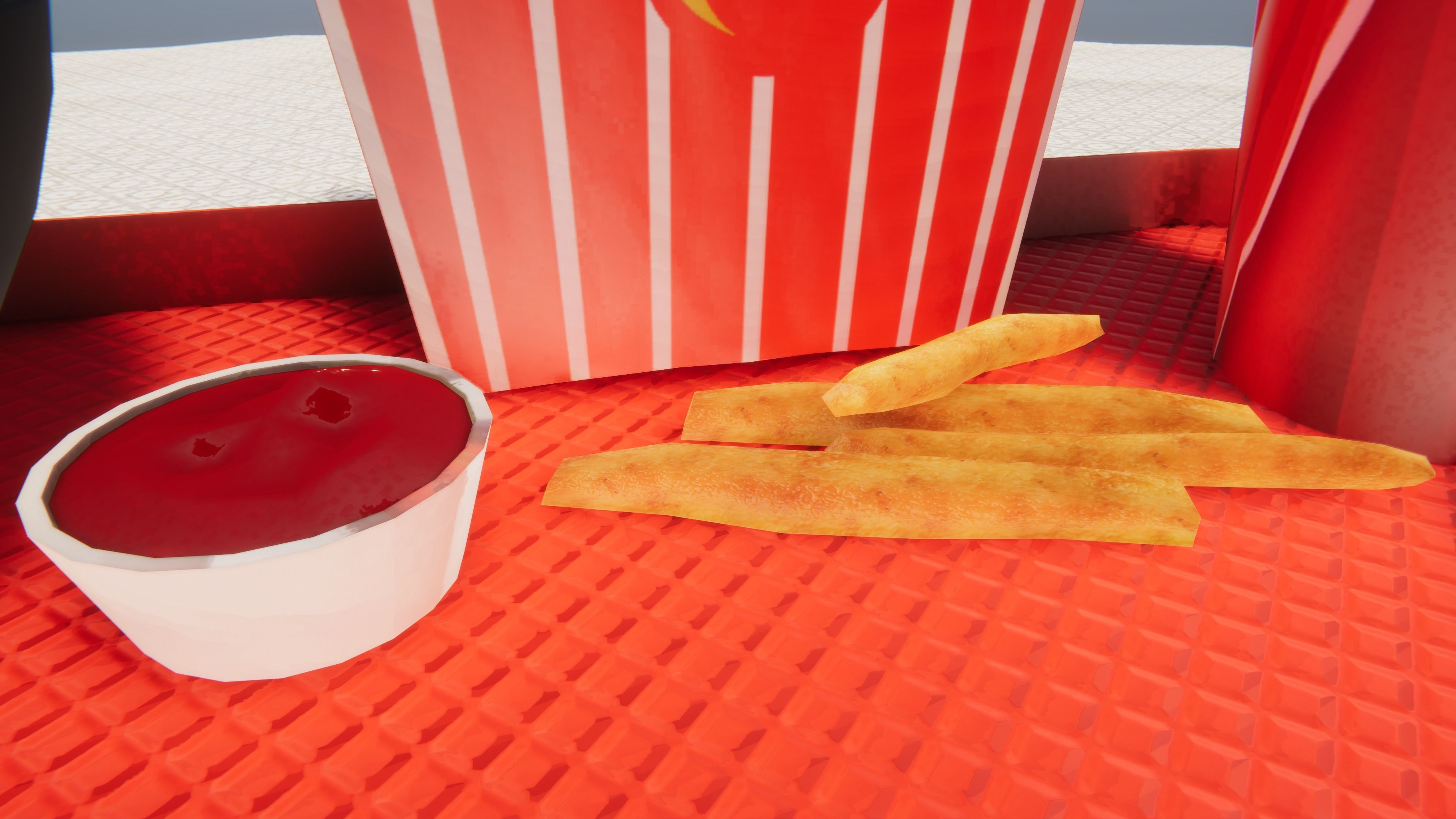 French Fries Low-poly 3D model_2