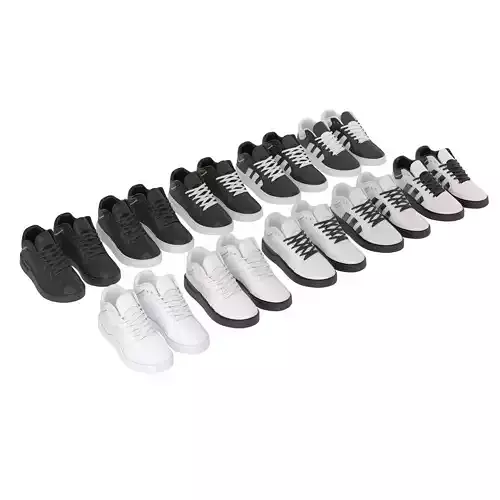 Sneakers pair of with gold detailing