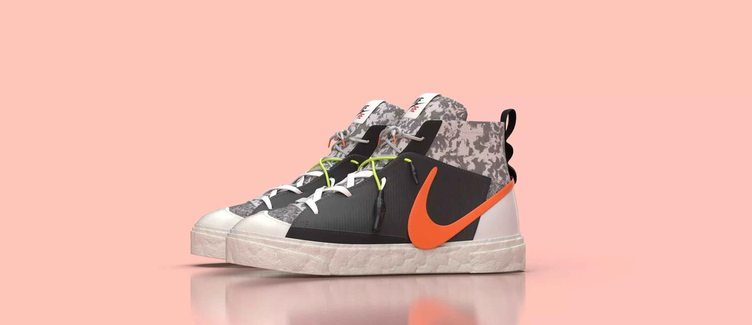 Readymade x Nike Blazer Mid Black - Sneaker 3D model_0