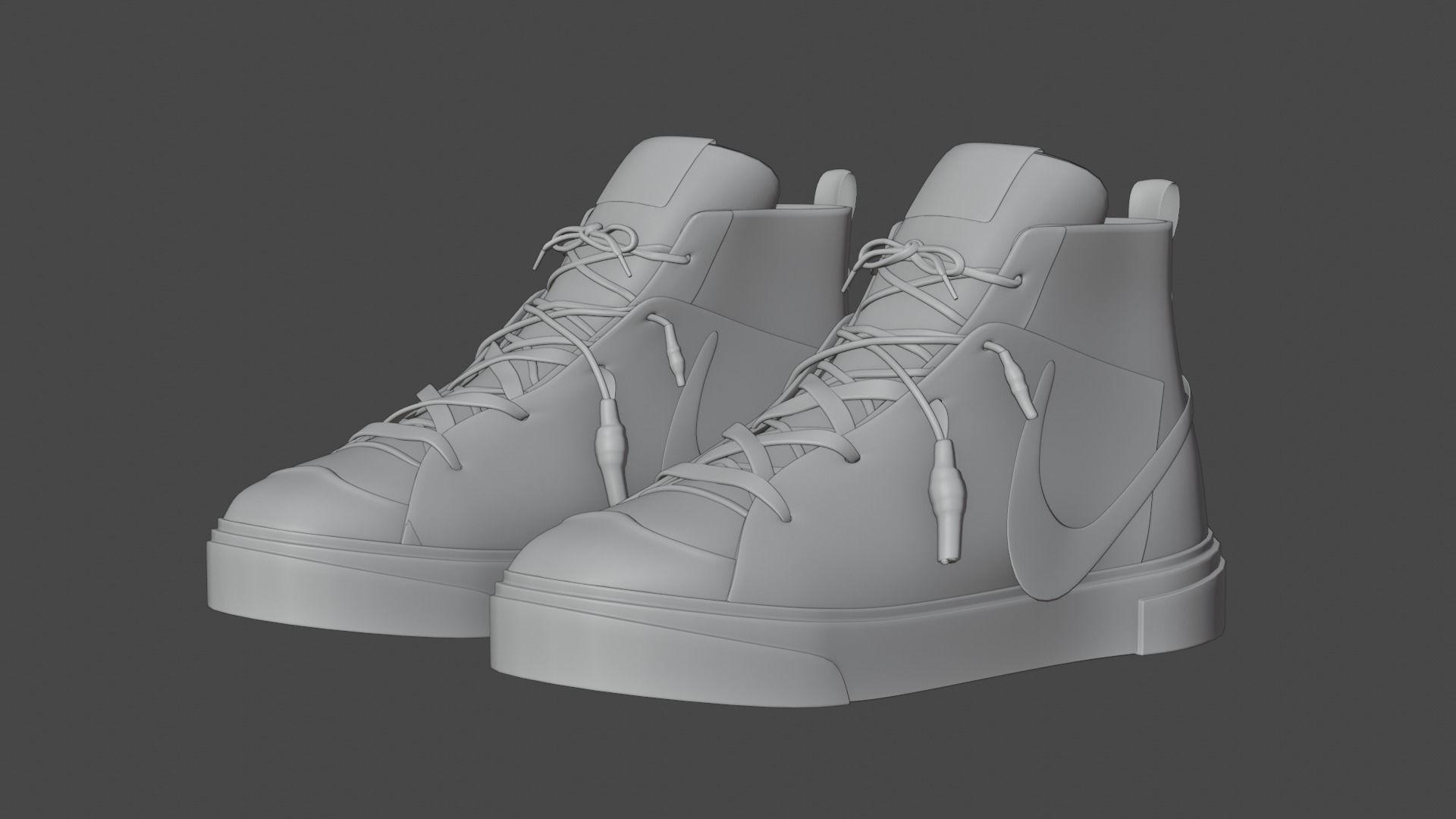 Readymade x Nike Blazer Mid Black - Sneaker 3D model_7