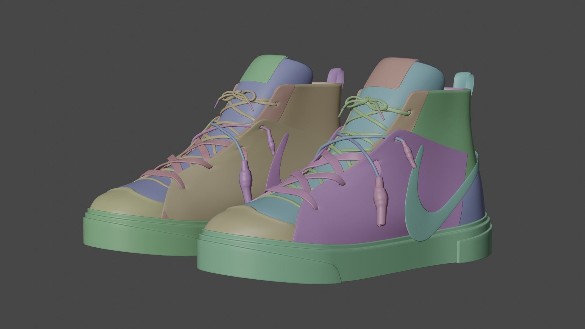 Readymade x Nike Blazer Mid Black - Sneaker 3D model_5