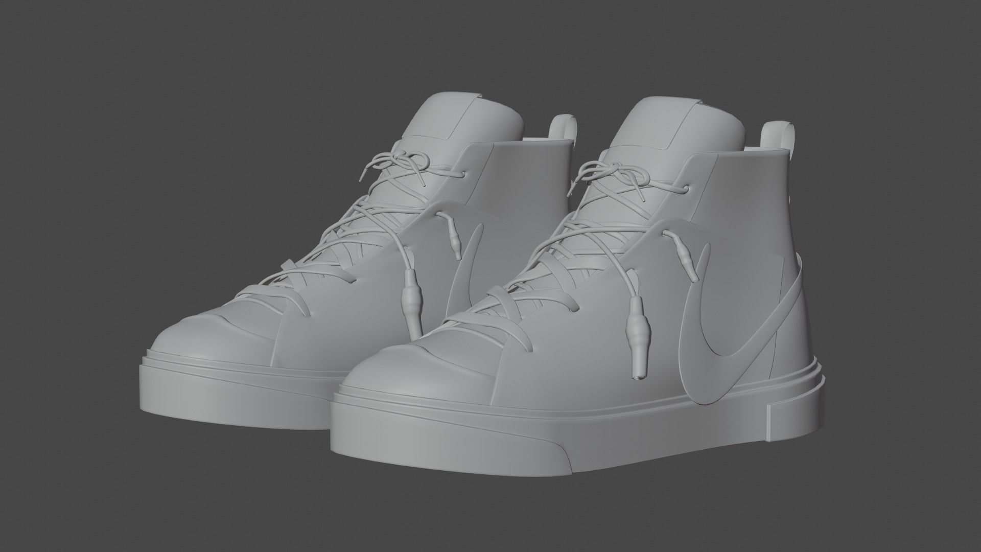 Readymade x Nike Blazer Mid Black - Sneaker 3D model_6