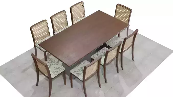 Dinner Table with 8 Chairs