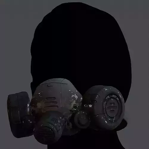 Gas mask helmet 3d model scifi Low-poly Low-poly 3D