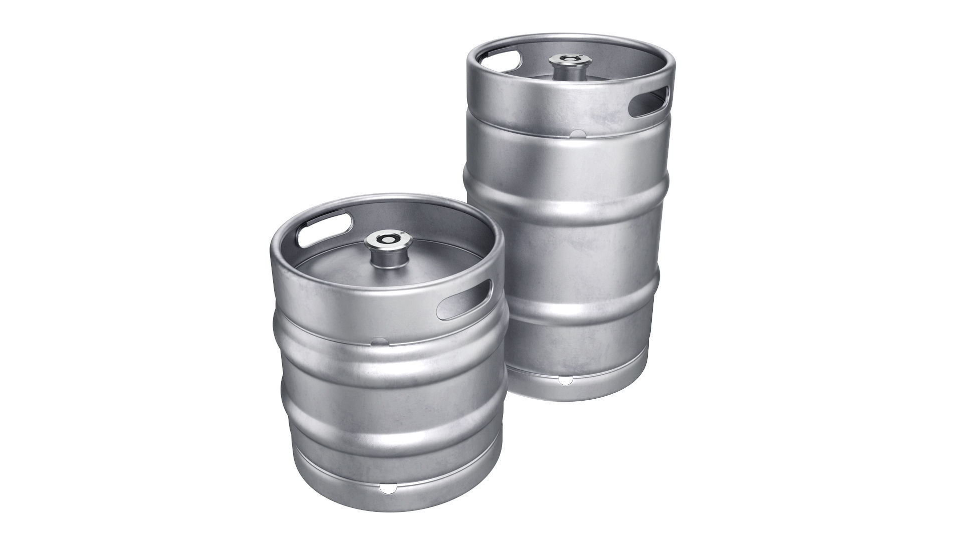 Beer keg set 3D model_2