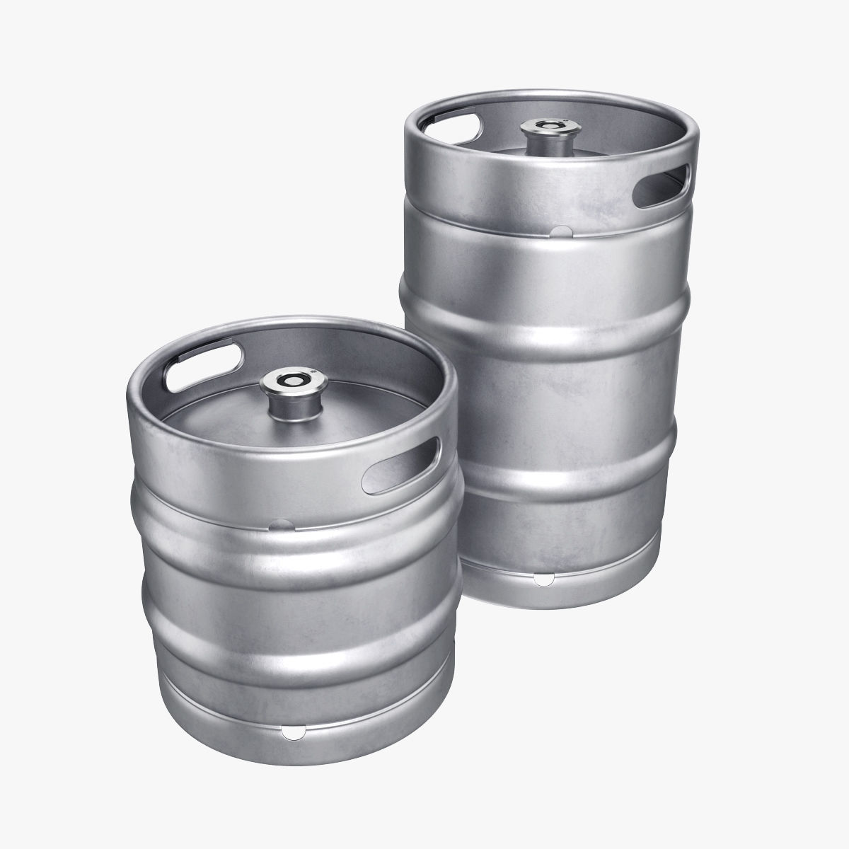 Beer keg set 3D model_0
