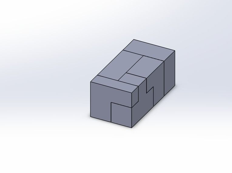 3D puzzle square 3D print model_2