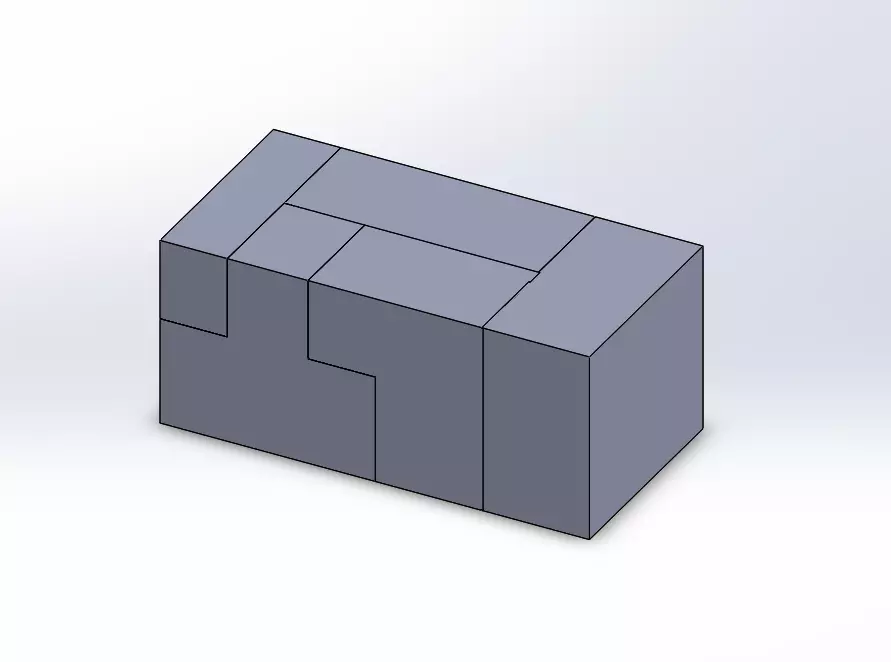 3D puzzle square 3D print model_0