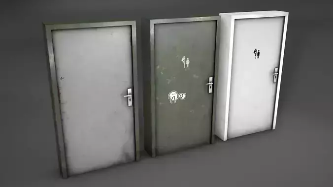 Basic Door Low-poly 3D model