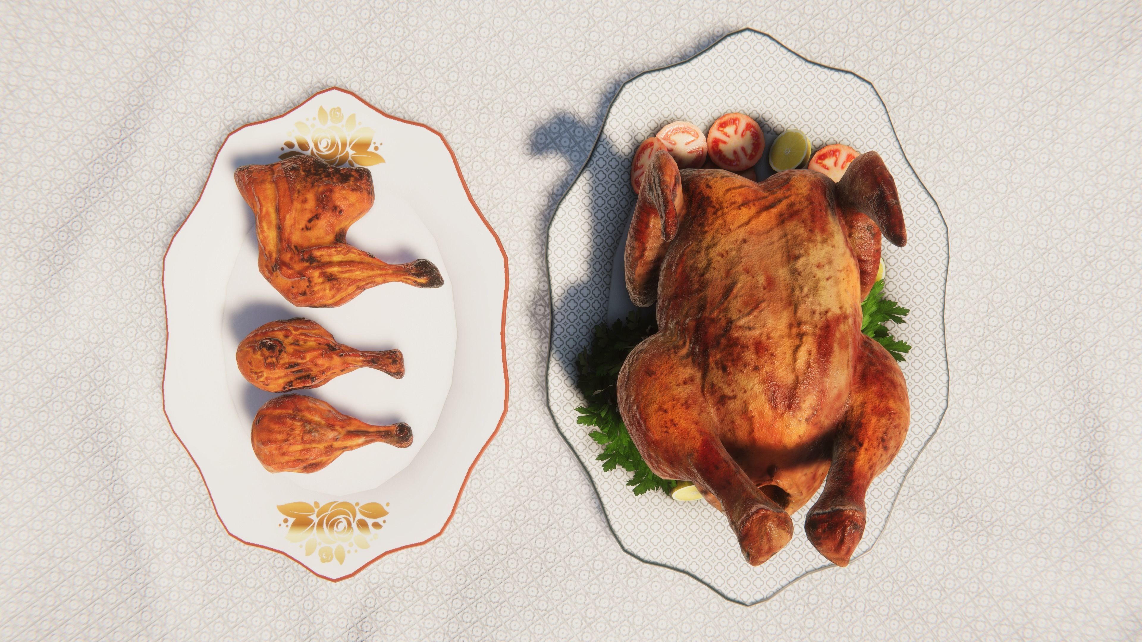 Chicken Pack Low-poly 3D model_1