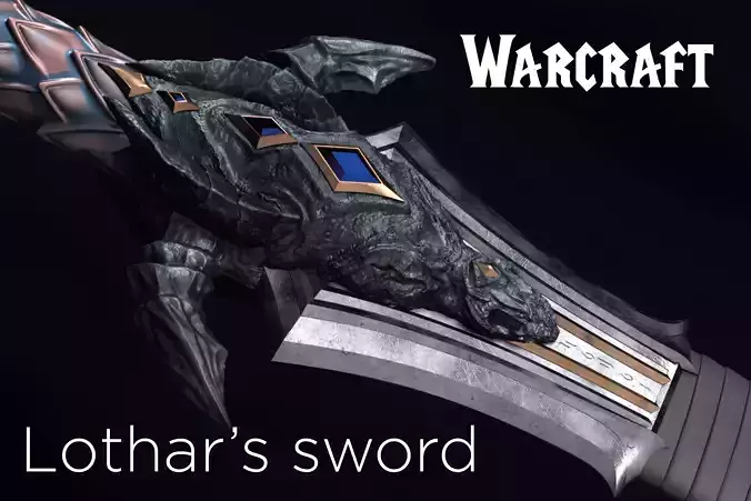 Lothar s sword from Warcraft movie 3D print model