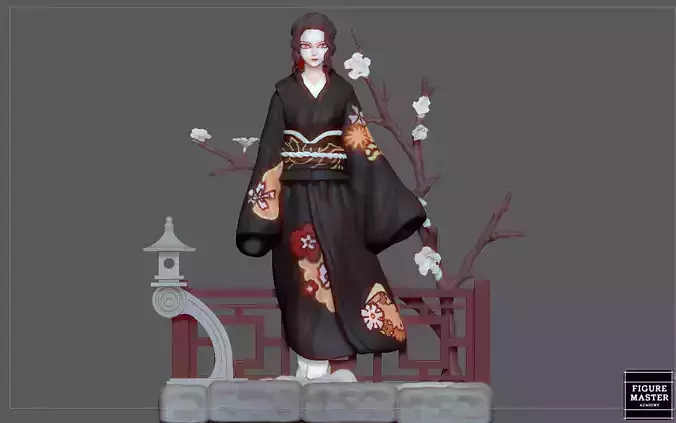 MUZAN KIMONO KIMETSU NO YAIBA ANIME CHARACTER PRETTY CUTE GIRL