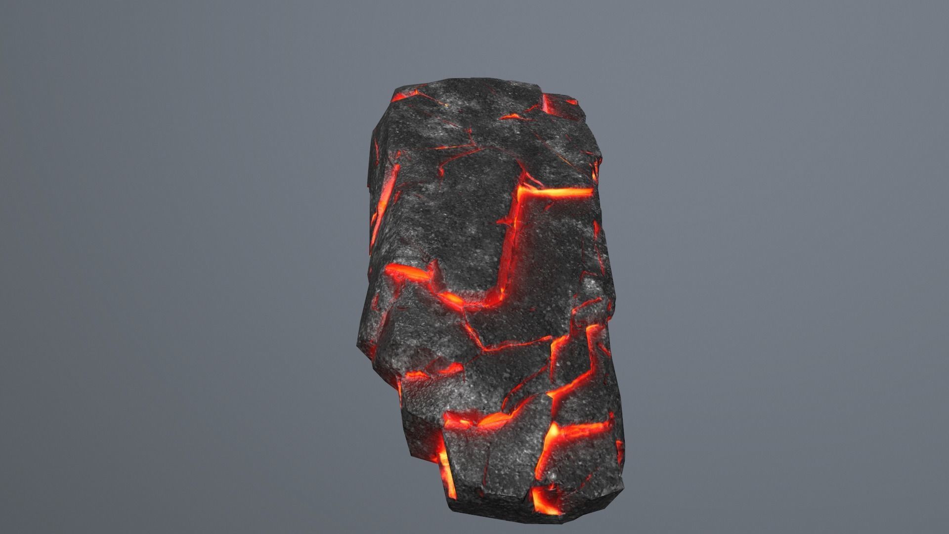 Rock Set piece of lava Low-poly 3D model_23