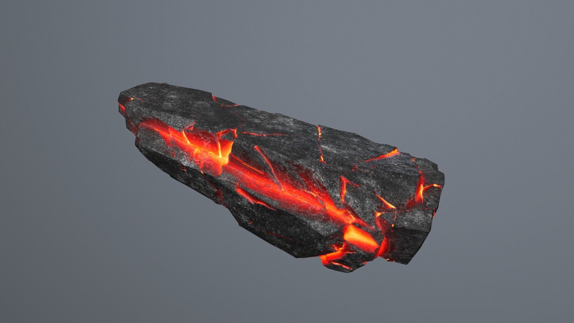 Rock Set piece of lava Low-poly 3D model_24