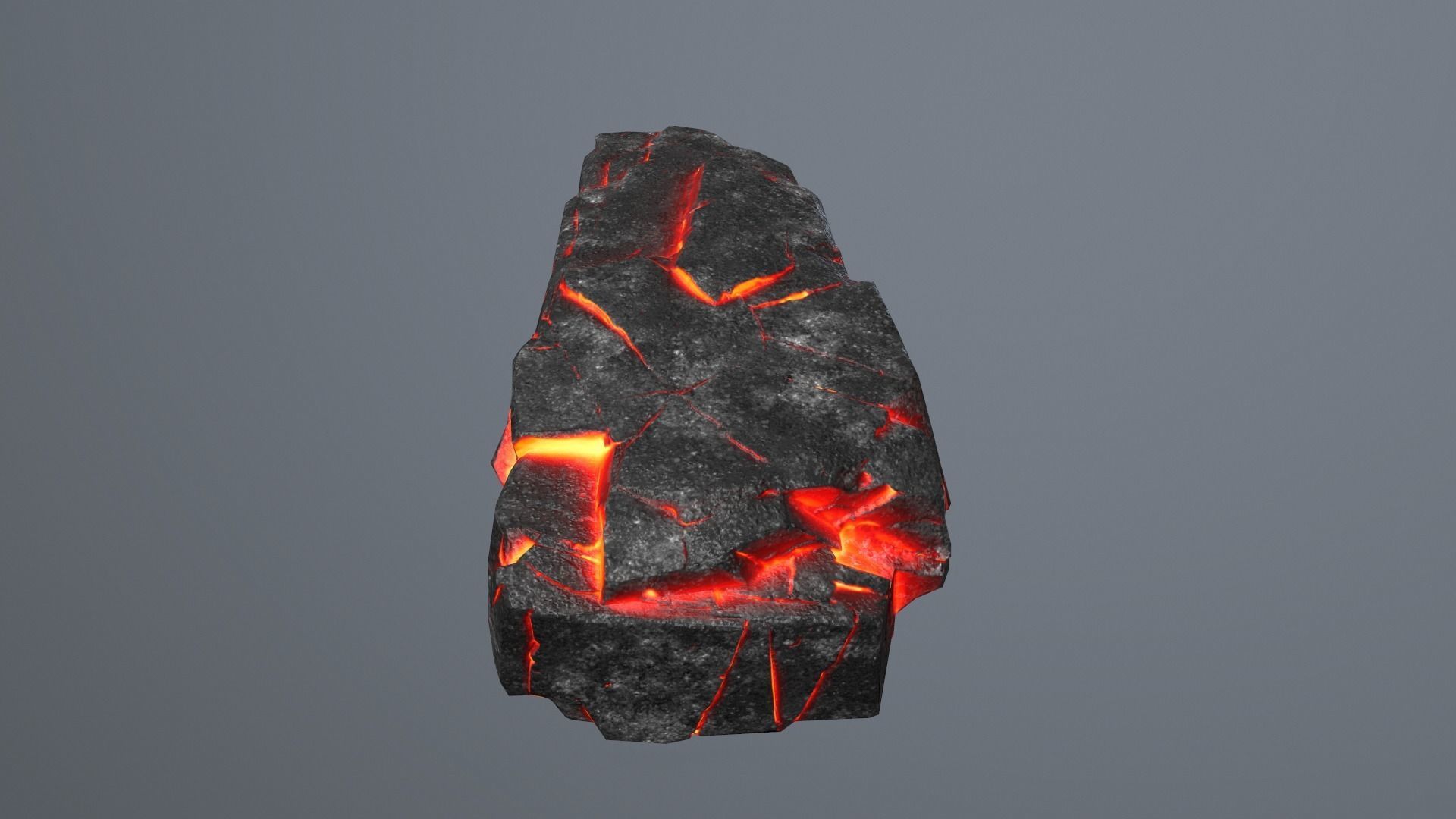 Rock Set piece of lava Low-poly 3D model_21