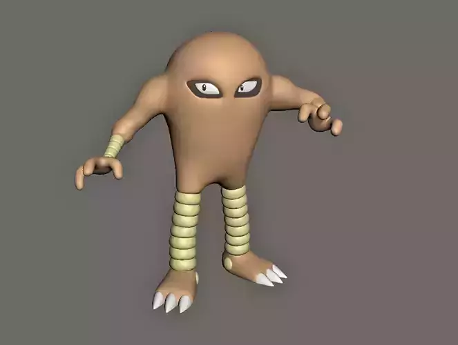 HITMONLEE POKEMON FANART MODEL