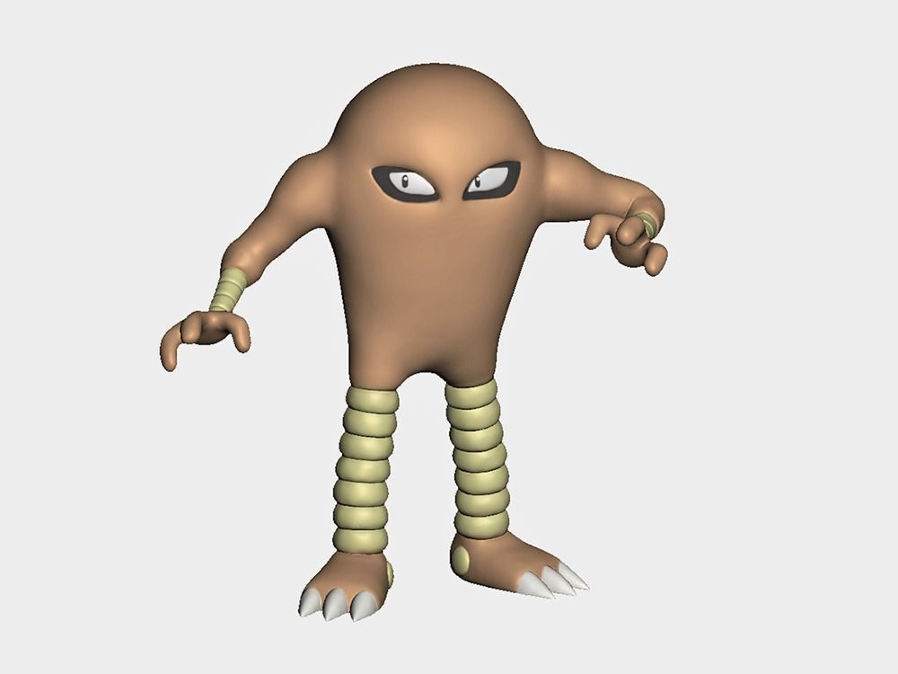 HITMONLEE POKEMON FANART MODEL 3D print model_1