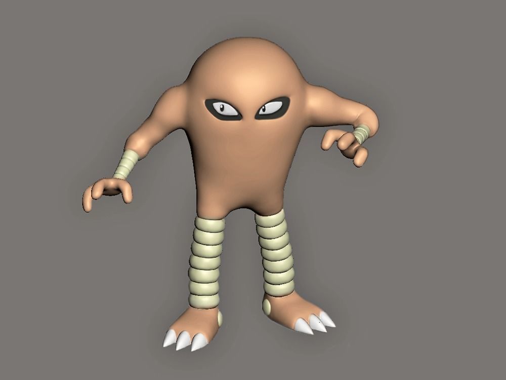 HITMONLEE POKEMON FANART MODEL 3D print model_12