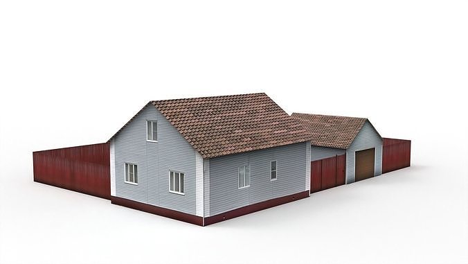 Village House Low-poly 3D model