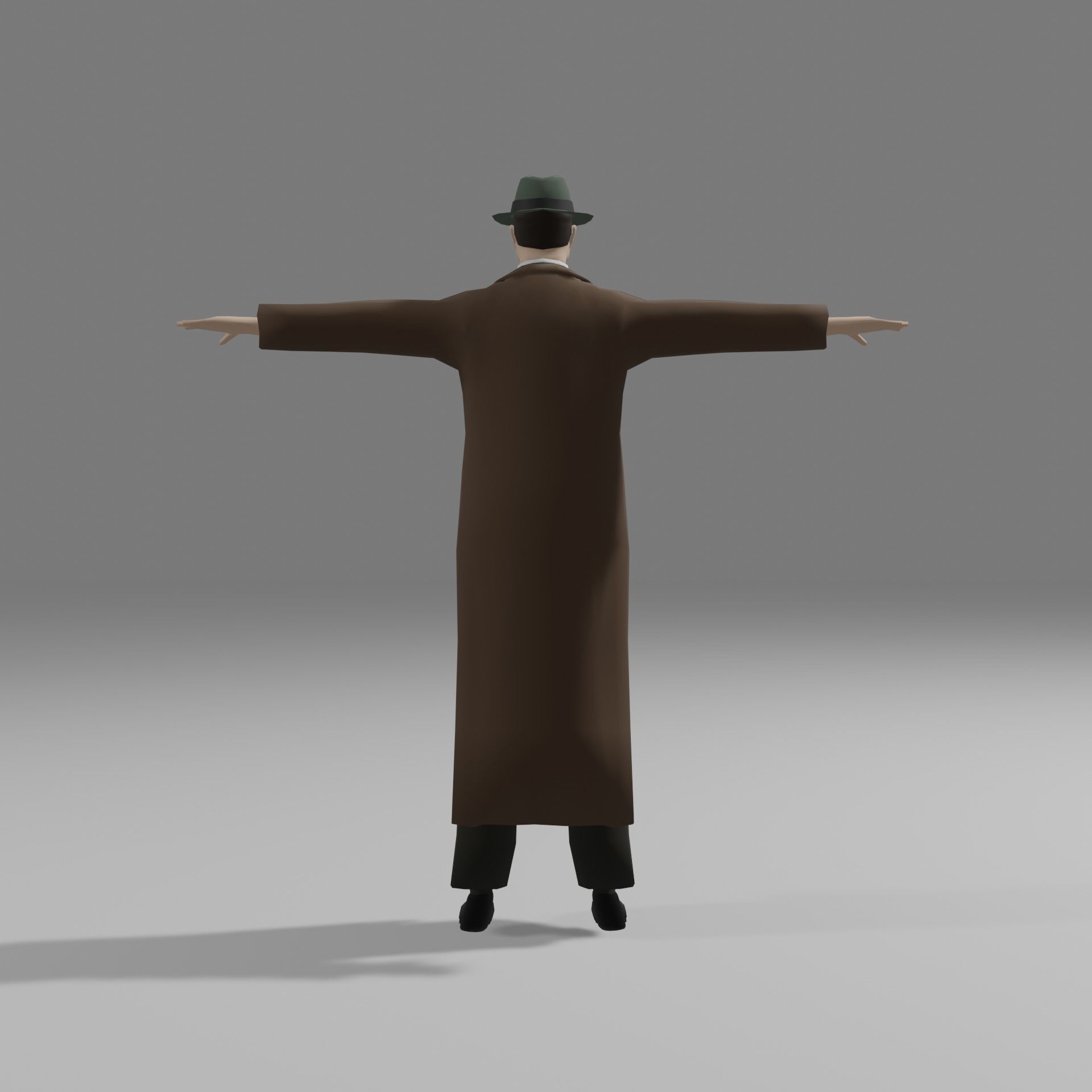 Simply Stylized Male Detective Low-poly 3D model Low-poly 3D model_1