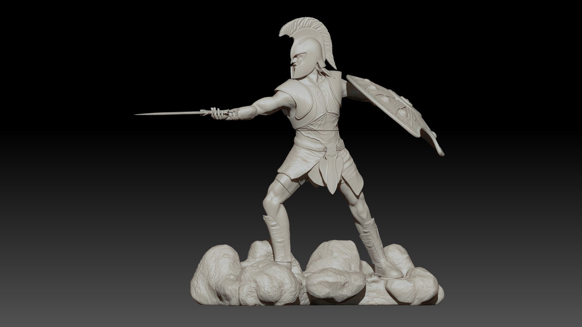 Achilles Warrior Printable Model  3D print model_13
