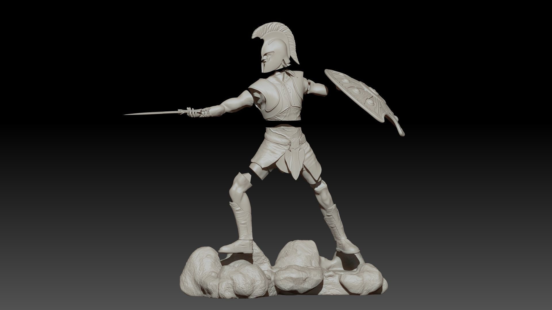 Achilles Warrior Printable Model  3D print model_12