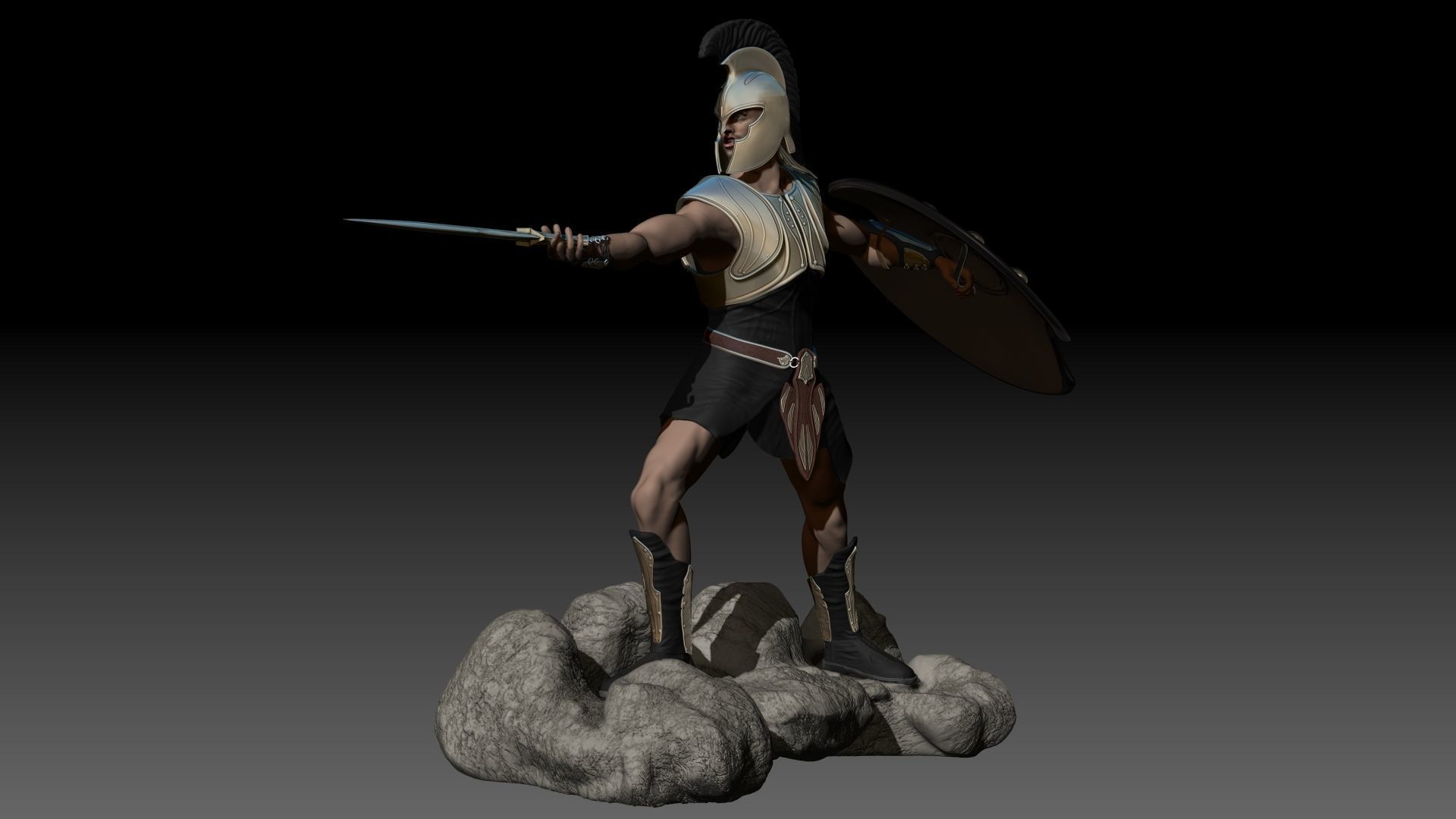 Achilles Warrior Printable Model  3D print model_7