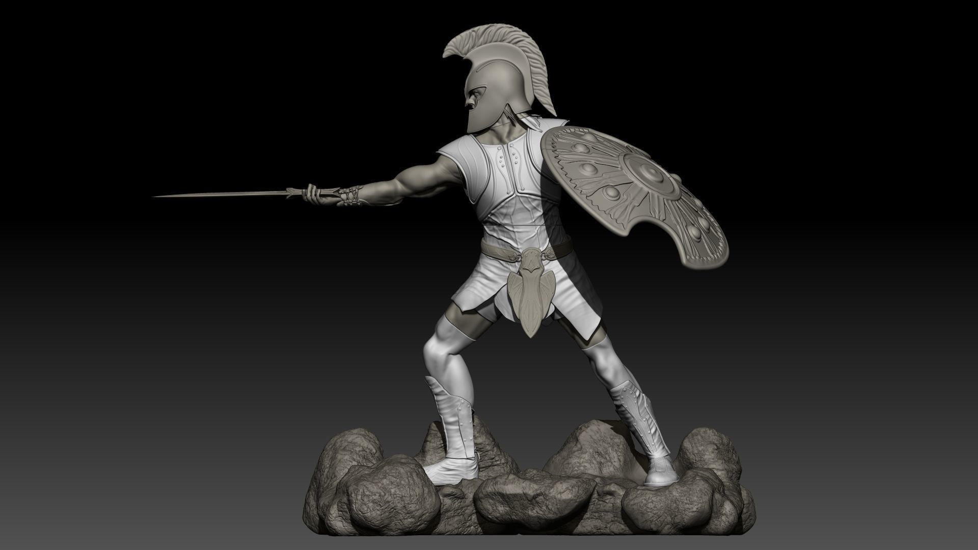 Achilles Warrior Printable Model  3D print model_2