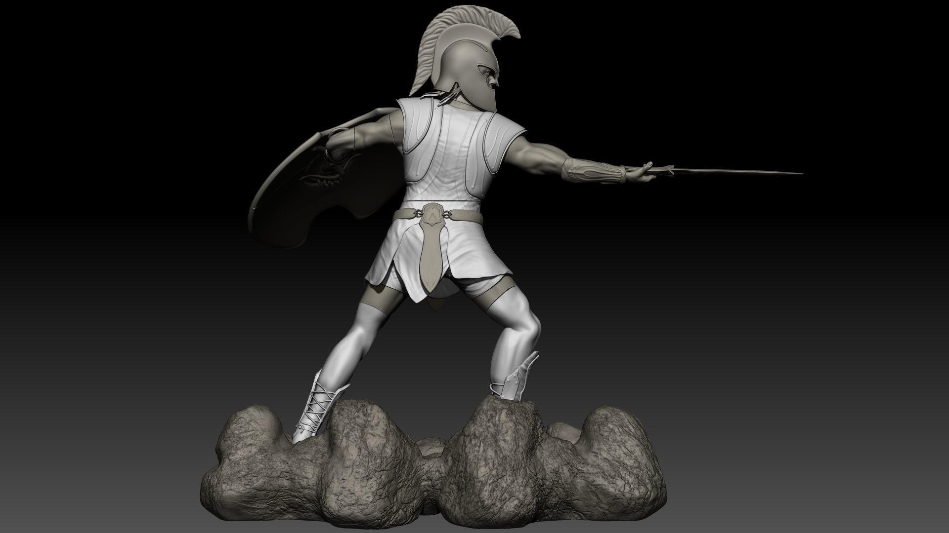 Achilles Warrior Printable Model  3D print model_5