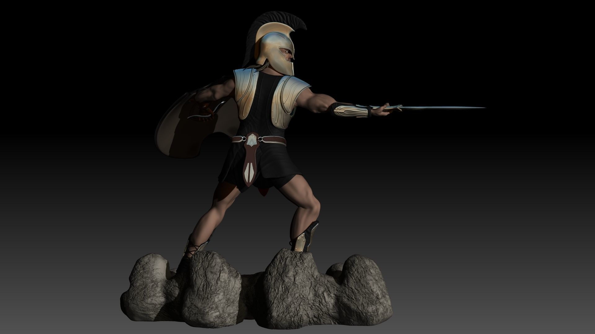 Achilles Warrior Printable Model  3D print model_9