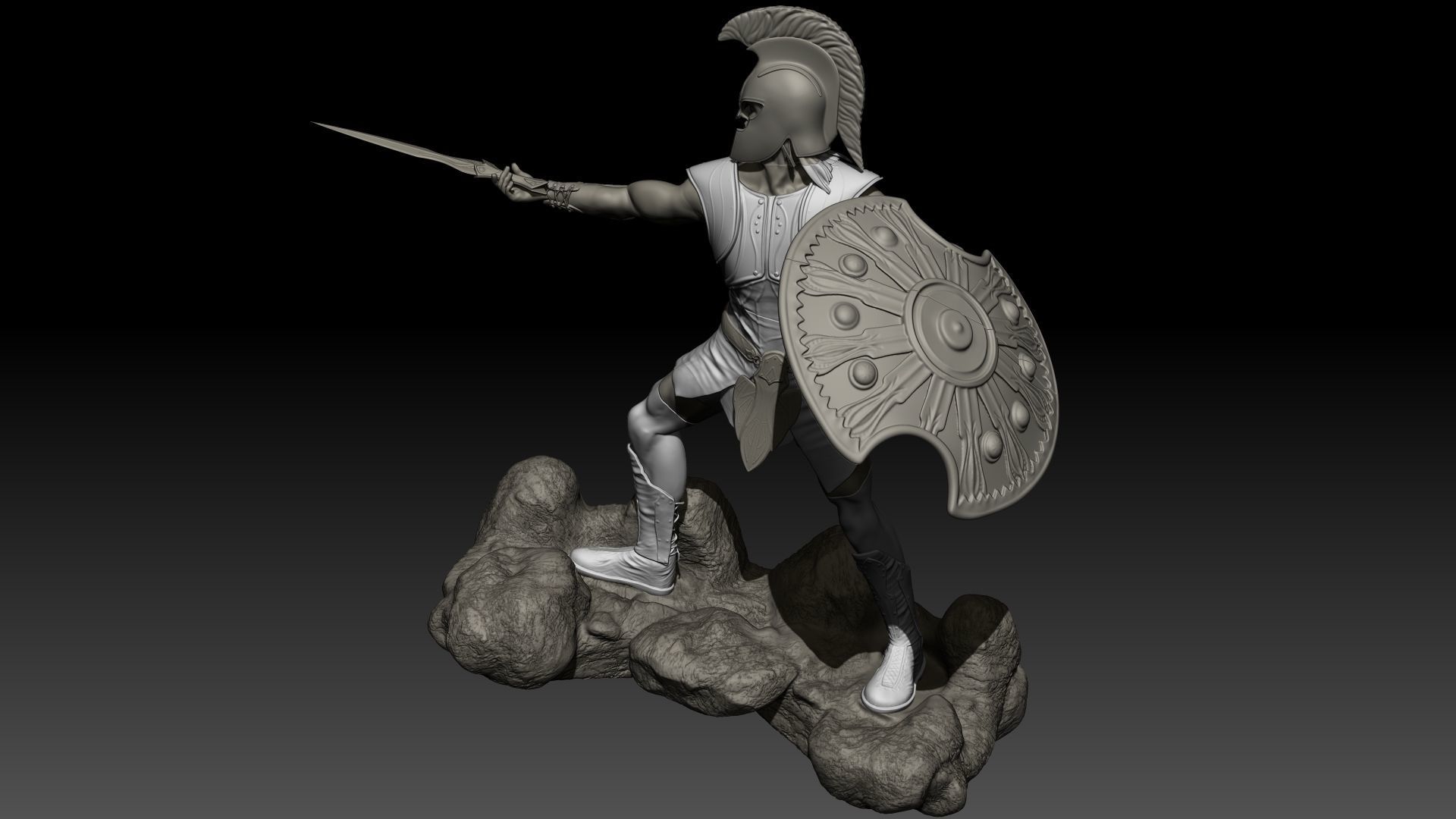 Achilles Warrior Printable Model  3D print model_4