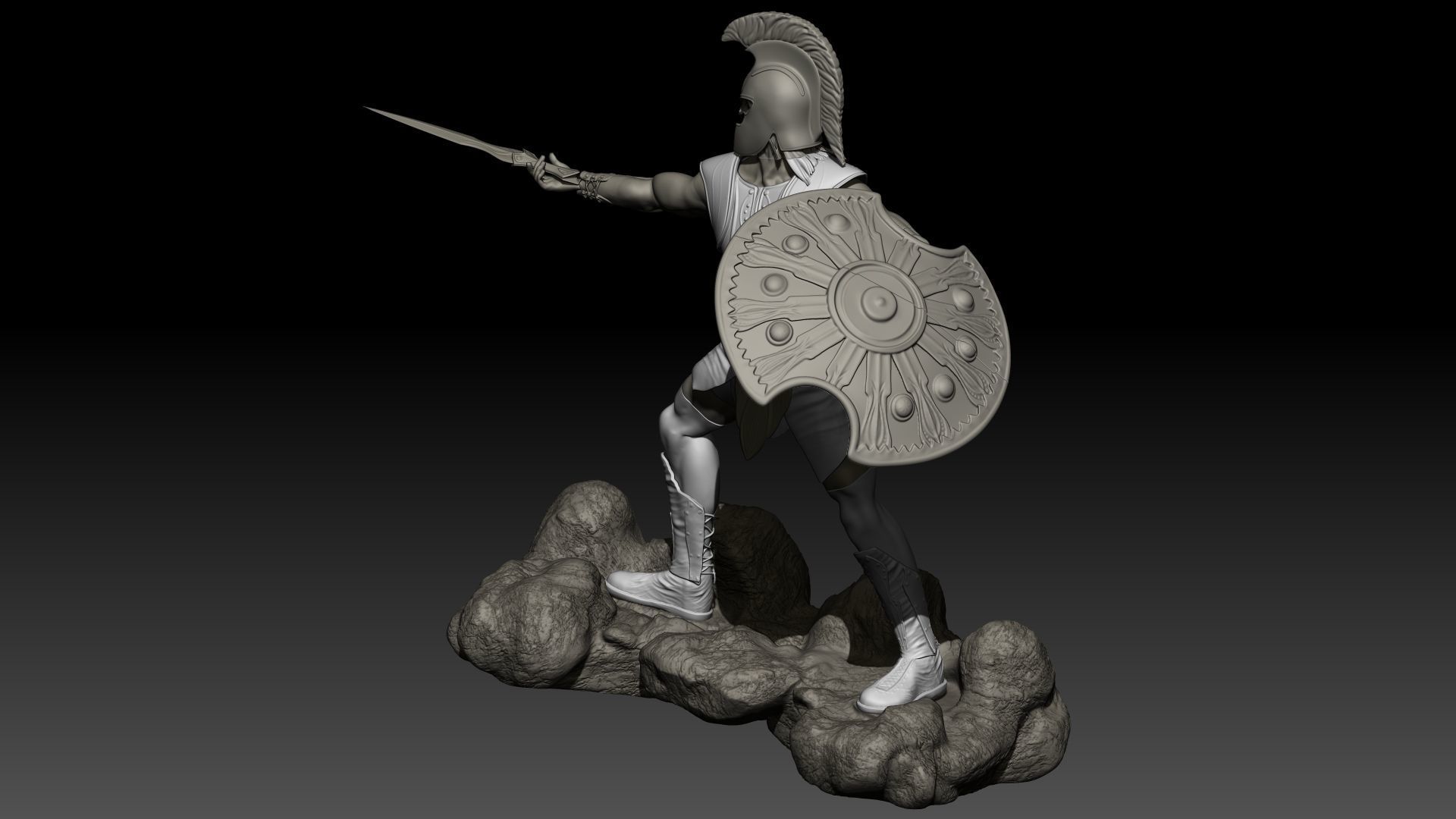 Achilles Warrior Printable Model  3D print model_3