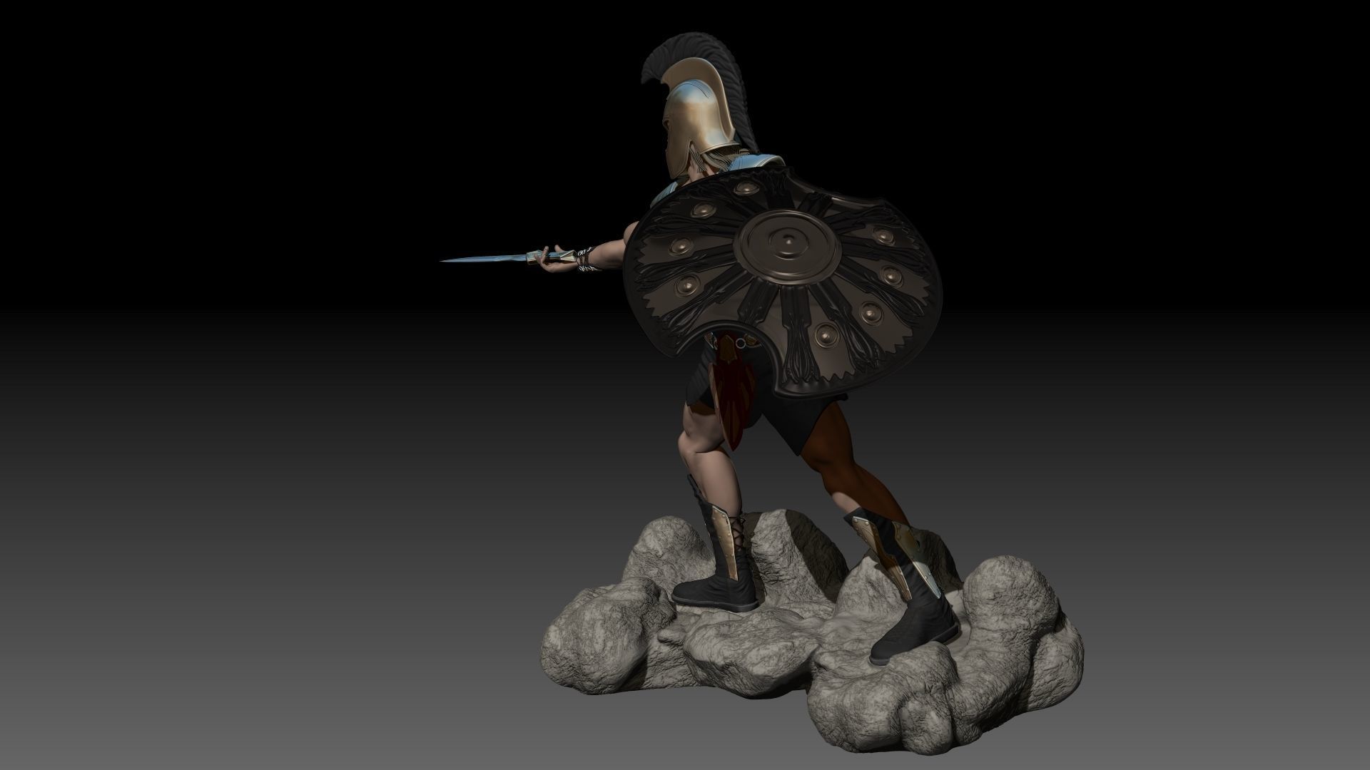Achilles Warrior Printable Model  3D print model_8
