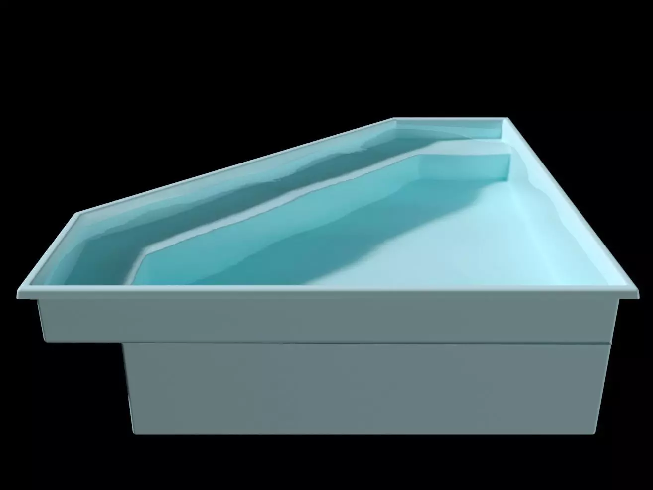 TRIANGULAR POOL 3x3m Free 3D model