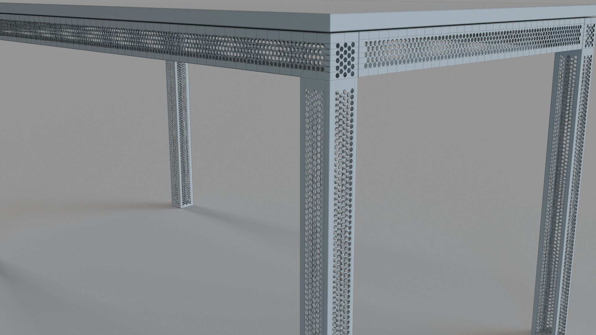 Perforated Marble Desk 3D model_4