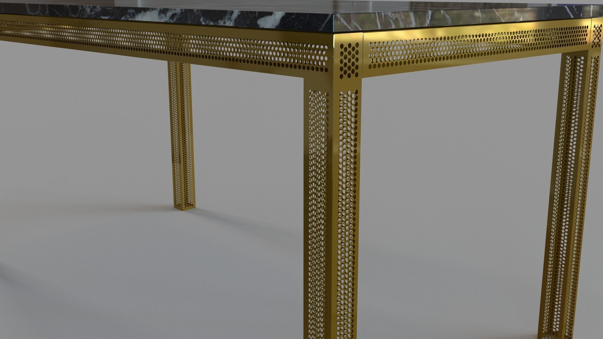 Perforated Marble Desk 3D model_3