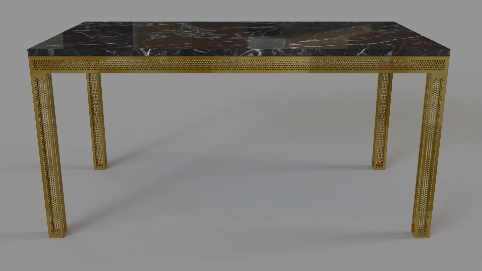 Perforated Marble Desk 3D model_1