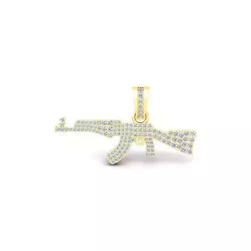 AK47 Gun Diamond Pendnet 