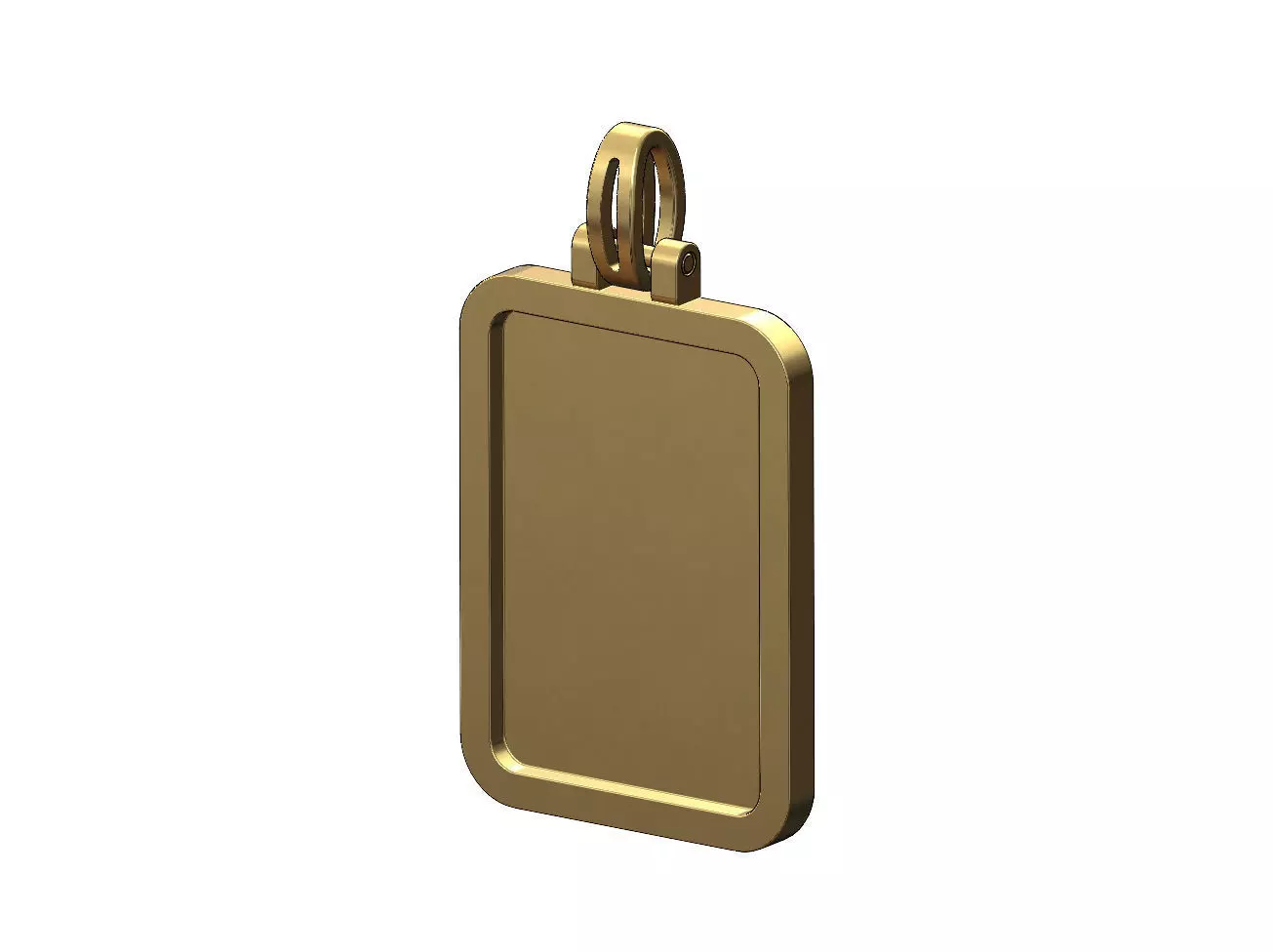 Simple rectangular memory picture pendant 3D print model