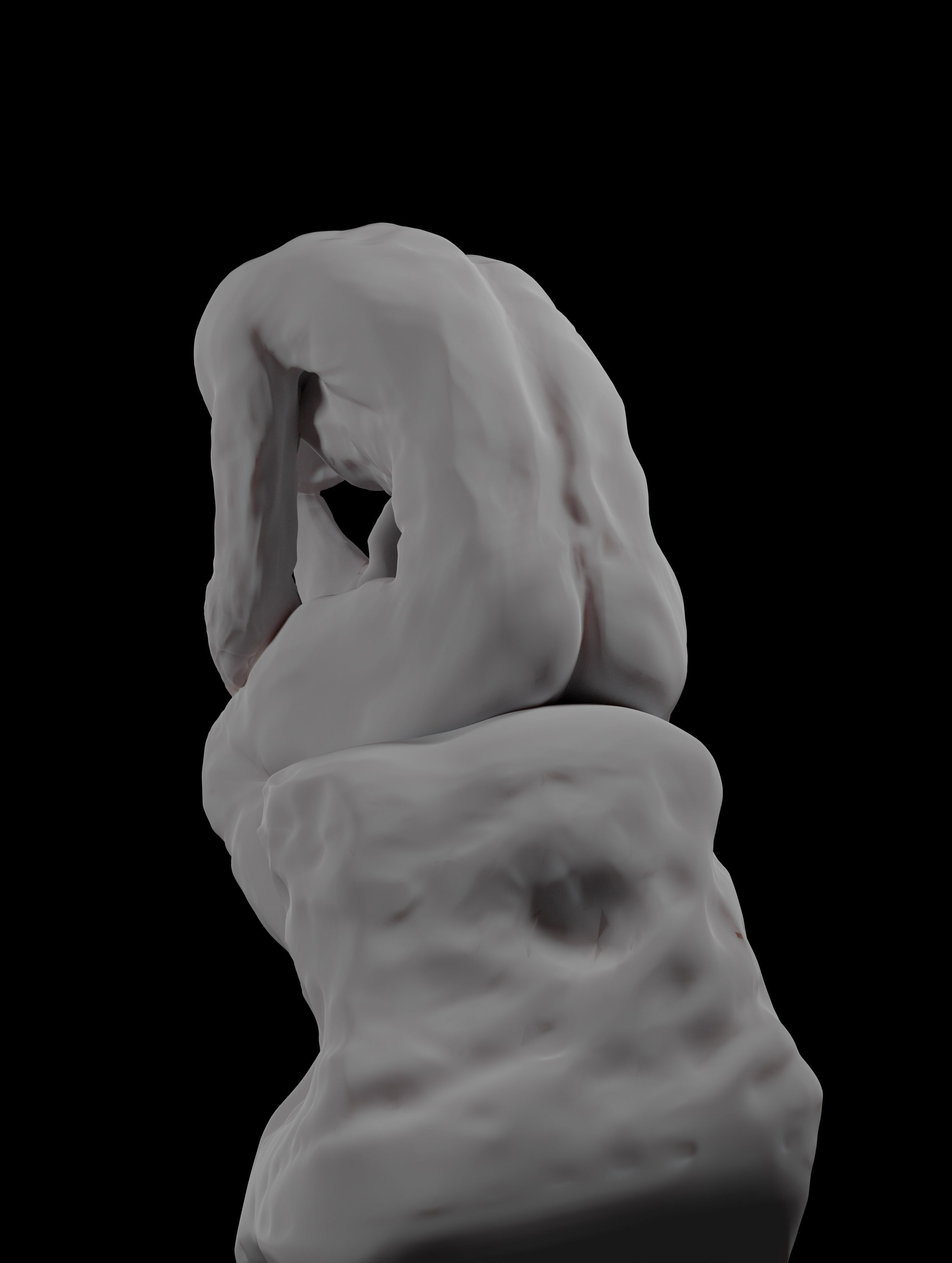  statue of the thinker was sculpted from Dwayne Johnson 3D print model_14