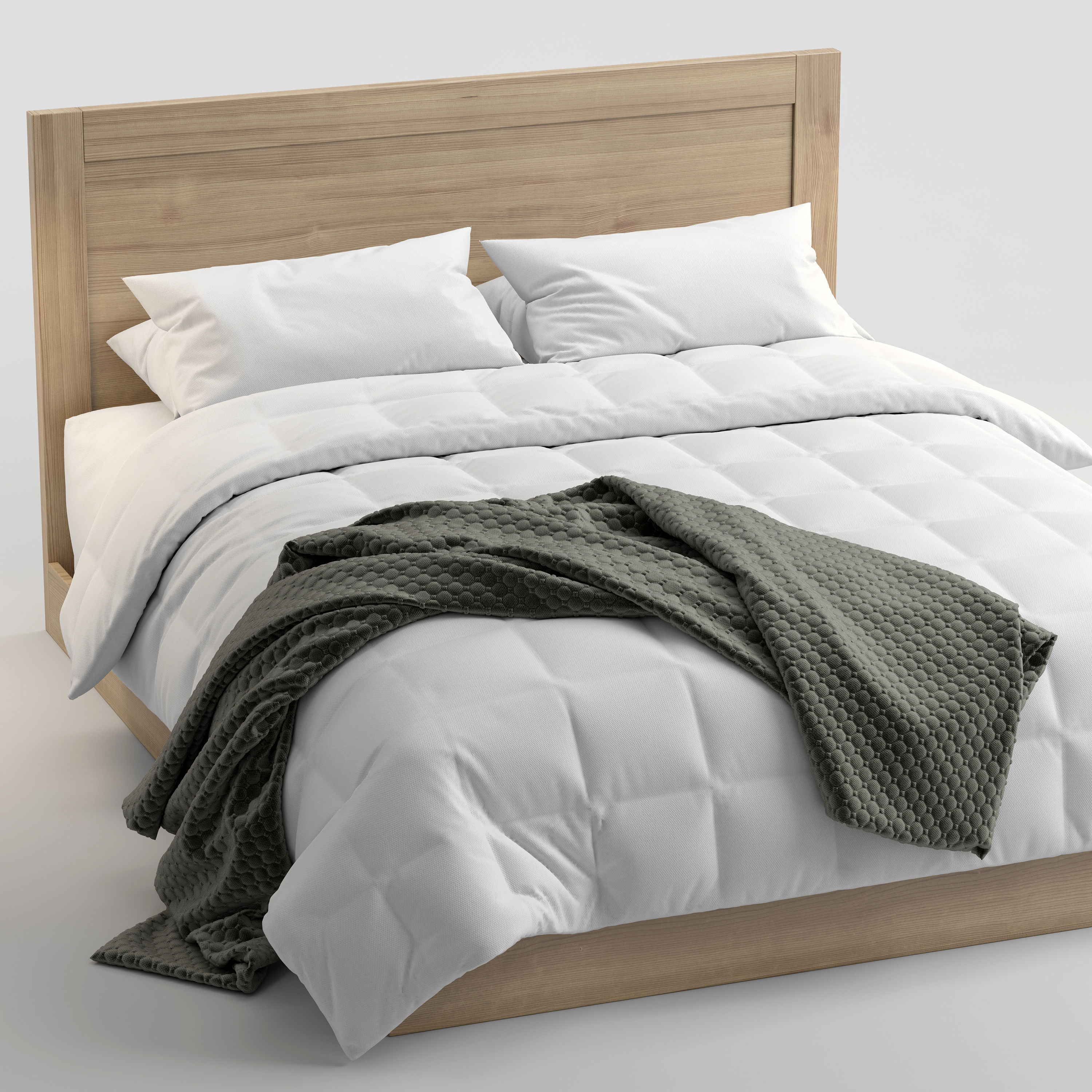 Modern double bed 9 3D model_1