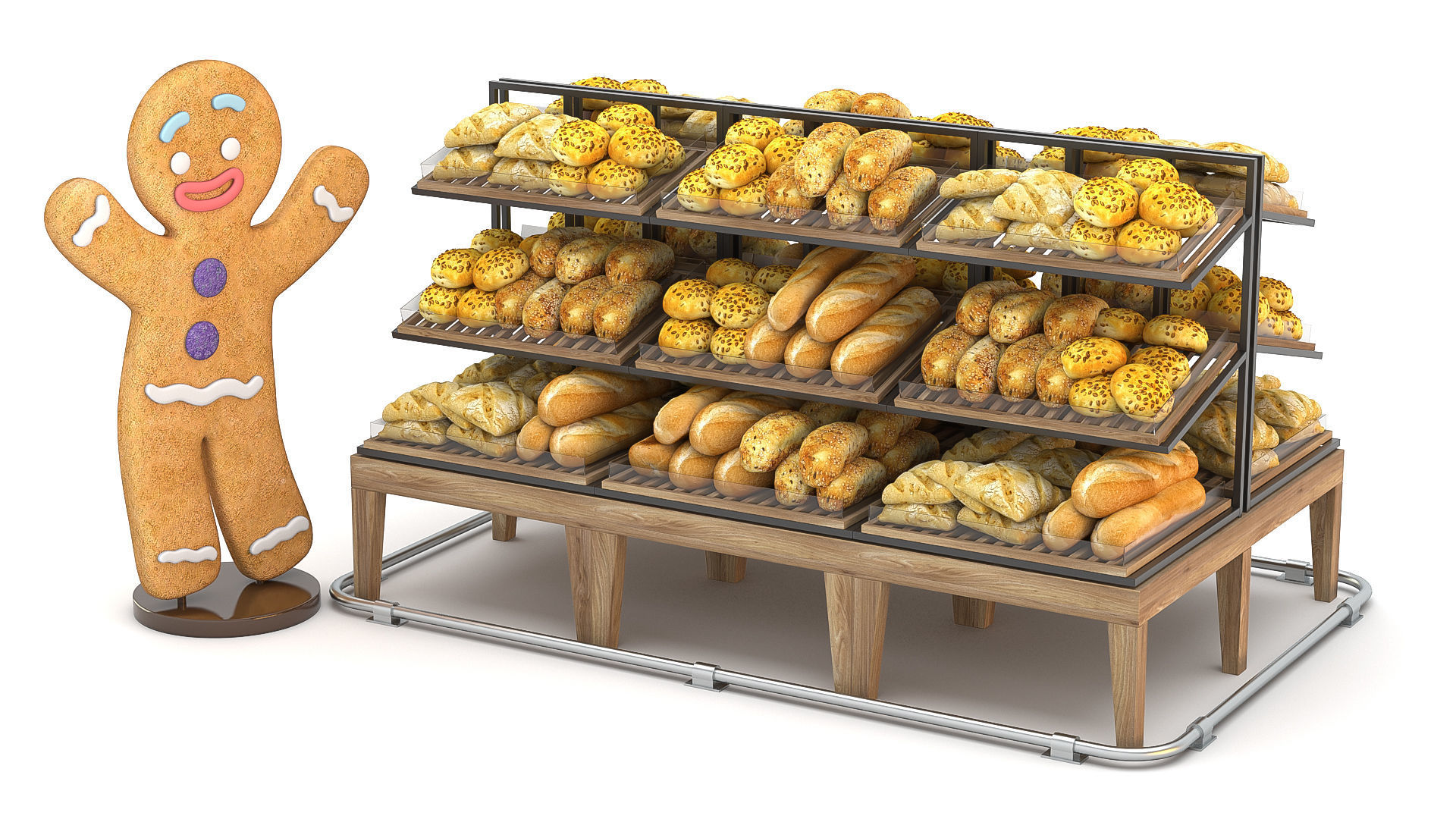 Bread Rack 3D model_4