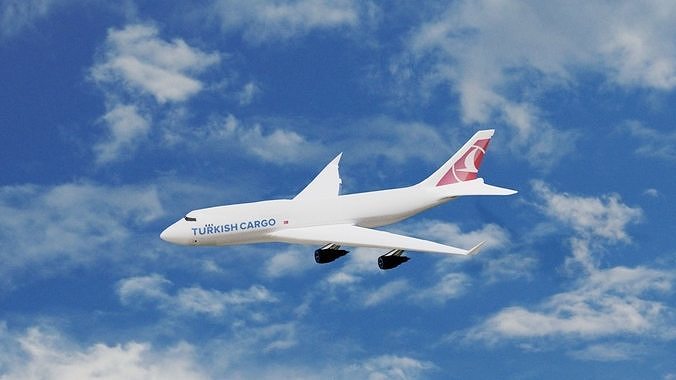 Turkish Airlines B747-400F  3D model