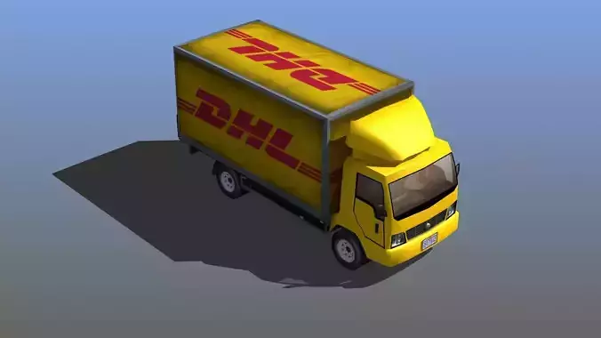 Delivery Truck Low-poly 3D model