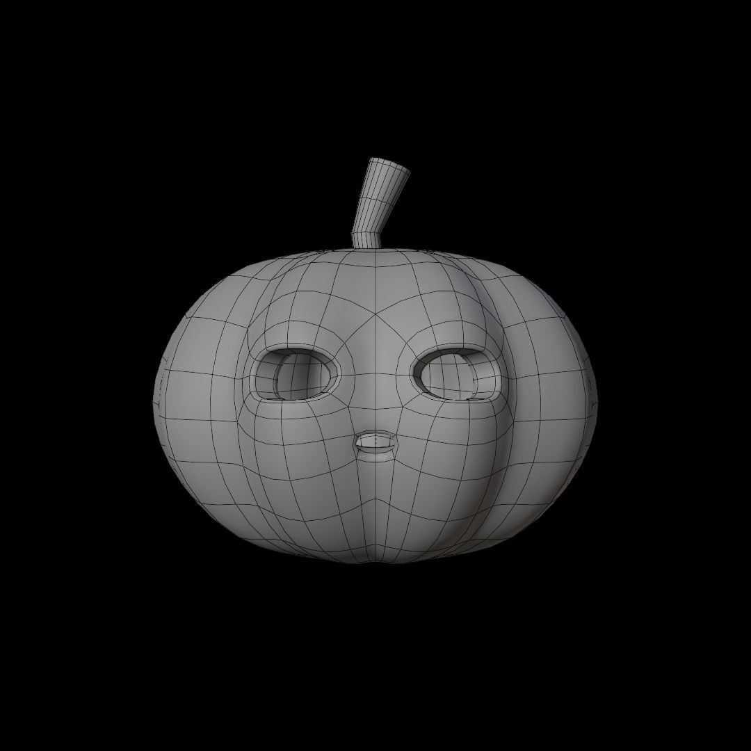 An Orange Pumpkin 3D model_2