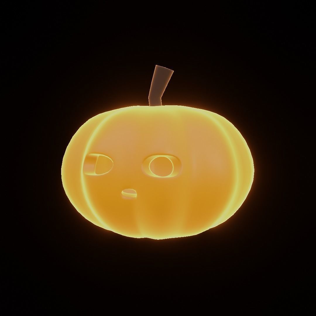 An Orange Pumpkin 3D model_4